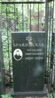 Брайловская Розалия Мироновна, Москва, Малаховское кладбище