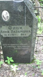 Финк Анна Лазаревна, Москва, Малаховское кладбище