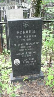 Эскина Роза Лейбовна, Москва, Малаховское кладбище