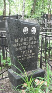 Гутин Макс Меерович, Москва, Малаховское кладбище