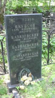 Якубсон Сара Вольфовна, Москва, Малаховское кладбище