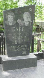 Баер Неси Исаевна, Москва, Малаховское кладбище
