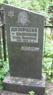 Дозорецкая-Цыпина Бэла Львовна, Москва, Малаховское кладбище