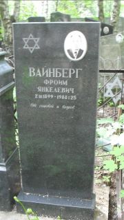 Вайнберг Фроим Янкелевич, Москва, Малаховское кладбище