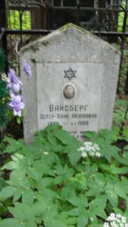 Вайсберг Эстер-Хана Айзиковна, Москва, Малаховское кладбище