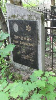 Зандман Роза Давыдовна, Москва, Малаховское кладбище