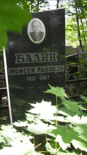 Балин Моисей Львович, Москва, Малаховское кладбище