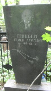 Гринберг Семен Лазаревич, Москва, Малаховское кладбище