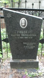 Гринберг Мария Яковлевна, Москва, Малаховское кладбище