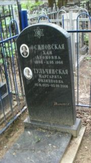 Осиновская Хая Ароновна, Москва, Малаховское кладбище