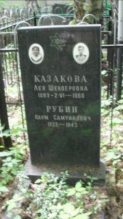 Казакова Лея Шендеровна, Москва, Малаховское кладбище