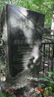 Левкова Елизавета Айзиковна, Москва, Малаховское кладбище