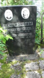 Бенционова Мария Моисеевна, Москва, Малаховское кладбище