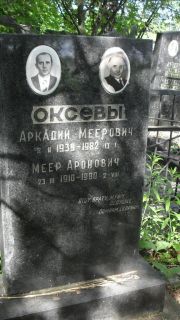 Оксев Аркадий Меерович, Москва, Малаховское кладбище