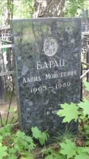 Барац Давид Моисеевич, Москва, Малаховское кладбище