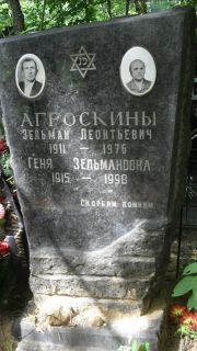 Агроскина Геня Зельмановна, Москва, Малаховское кладбище