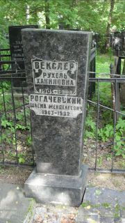 Векслер Рухель Ханиновна, Москва, Малаховское кладбище