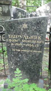 Цирульник Ефим Моисеевич, Москва, Малаховское кладбище