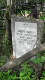 Мирецкий Меер Янкелевич, Москва, Малаховское кладбище