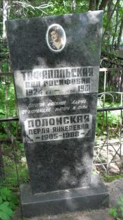 Полонская Перля Янкелевна, Москва, Малаховское кладбище