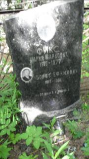 Фикс Мария Марковна, Москва, Малаховское кладбище