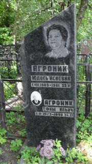 Агроник Юдось Исаевна, Москва, Малаховское кладбище