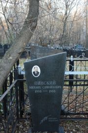 Пинский Михаил Самойлович, Москва, Малаховское кладбище