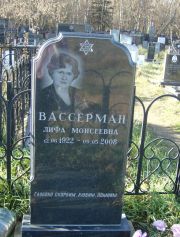 Вассерман Лифа Моисеевна, Москва, Малаховское кладбище