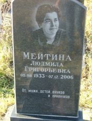 Мейтлина Людмила Григорьевна, Москва, Малаховское кладбище