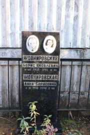 Жовнировский Борис Яковлевич, Москва, Малаховское кладбище
