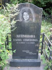 Литвинова Елена Семеновна, Москва, Салтыковское кладбище