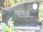 Метлицкий Иосиф Беркович, Москва, Востряковское кладбище