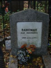 Ваксман Хая Нохомовна, Москва, Востряковское кладбище