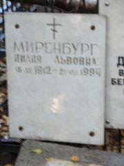 Миренбург Цилия Львовна, Москва, Востряковское кладбище