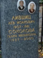Лившиц Лев Исакович, Москва, Востряковское кладбище