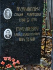 Вульфович Софья Абрамовна, Москва, Востряковское кладбище