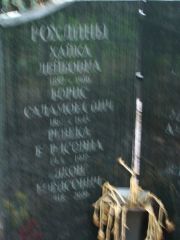 Рохлина Хайка Лейбовна, Москва, Востряковское кладбище