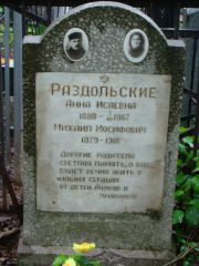 Раздольский Михаил Иосифович, Москва, Востряковское кладбище