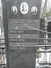 Позднякова Фейга Вульфовна, Москва, Востряковское кладбище