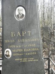 Барт Яков Давыдович, Москва, Востряковское кладбище