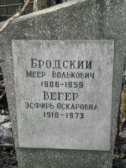 Вегер Эсфирь Оскаровна, Москва, Востряковское кладбище