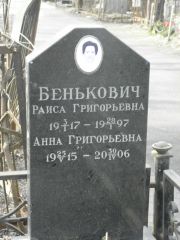Бенькович Раиса Григорьевна, Москва, Востряковское кладбище