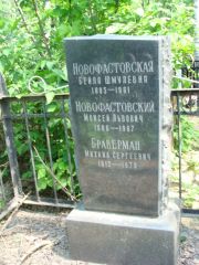 Новофастовский Моисей Львович, Москва, Востряковское кладбище
