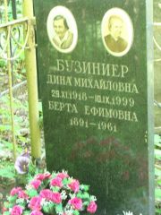 Бузинер Дина Михайловна, Москва, Востряковское кладбище