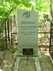Львова Мариам Абрамовна, Москва, Востряковское кладбище