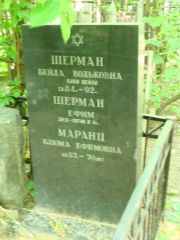 Шерман Бейла Вольковна, Москва, Востряковское кладбище