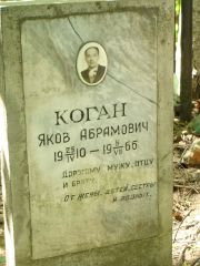 Коган Яков Абрамович, Москва, Востряковское кладбище