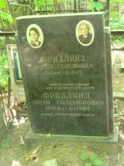 Фридлянд Мария Семеновна, Москва, Востряковское кладбище
