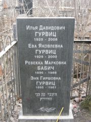 Бабич Ревекка Марковна, Москва, Востряковское кладбище