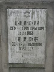 Бащинский Семен Григорьевич, Москва, Востряковское кладбище